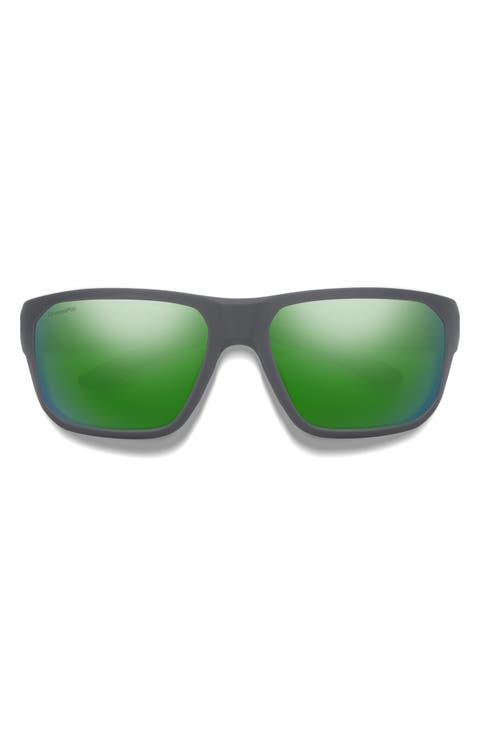 Arvo 61mm ChromaPop™ Polarized Wraparound Sunglasses