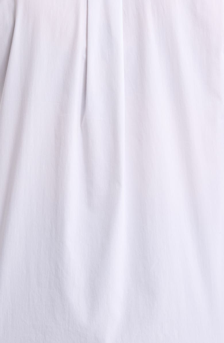 Liverpool Los Angeles Smock Sleeve Cuff Cotton Poplin Button-Up Shirt, Alternate, color, White