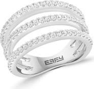 EFFY Sterling Silver Zircon Triple Band Ring