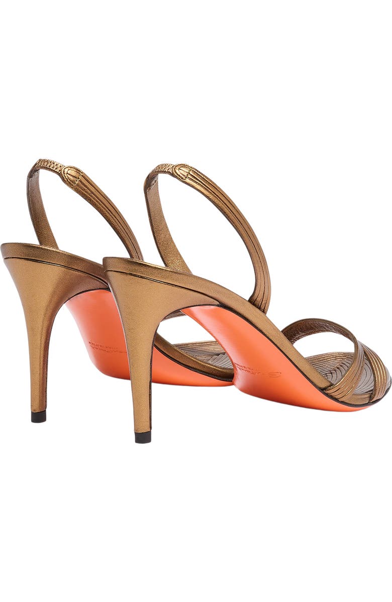 Santoni Women
s mid-heel sandal, Alternate, color, Gold