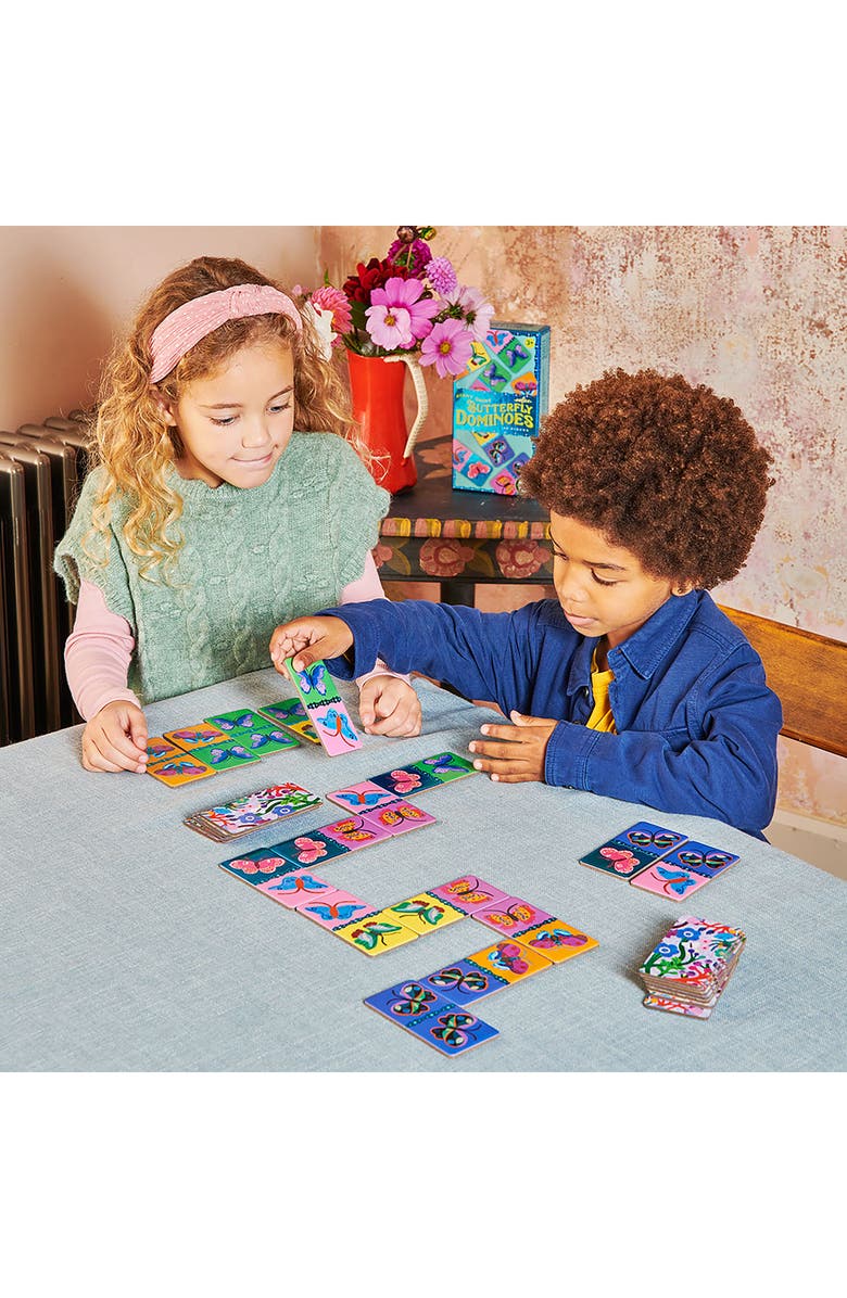 eeBoo Shiny Butterfly Dominoes, Alternate, color, Multi