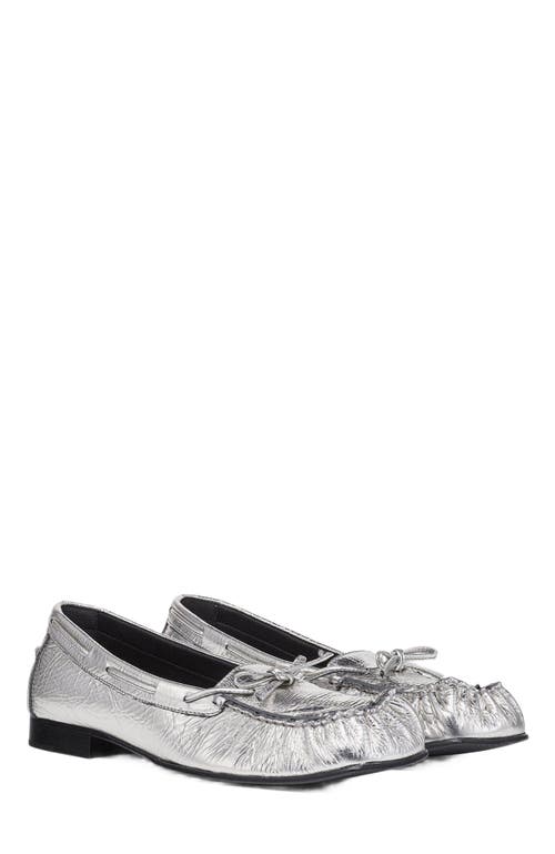 Mcm Moccasin In Silver