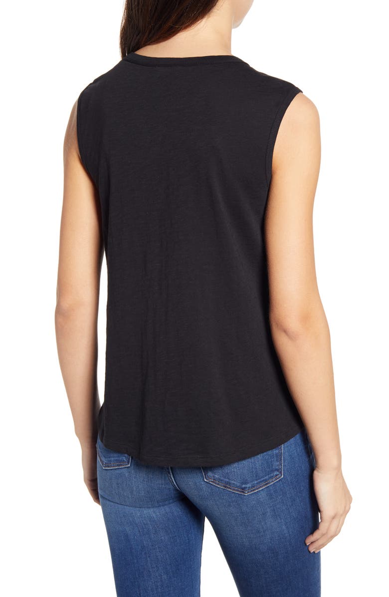 Caslon<sup>®</sup> Sleeveless Button Top, Alternate, color, 