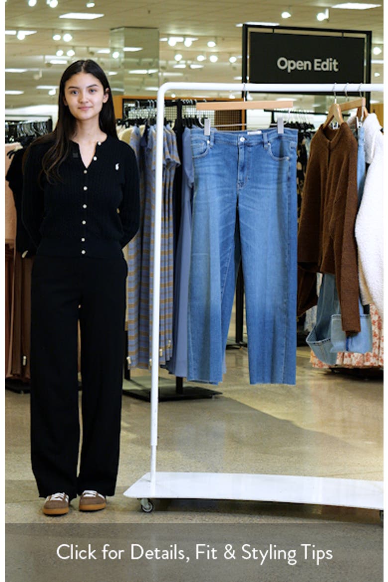 The Mellow Frayed Ankle Straight Leg Jeans video