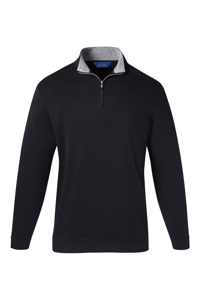 Quarter Zip Pullover, Alternate, color, BLACK