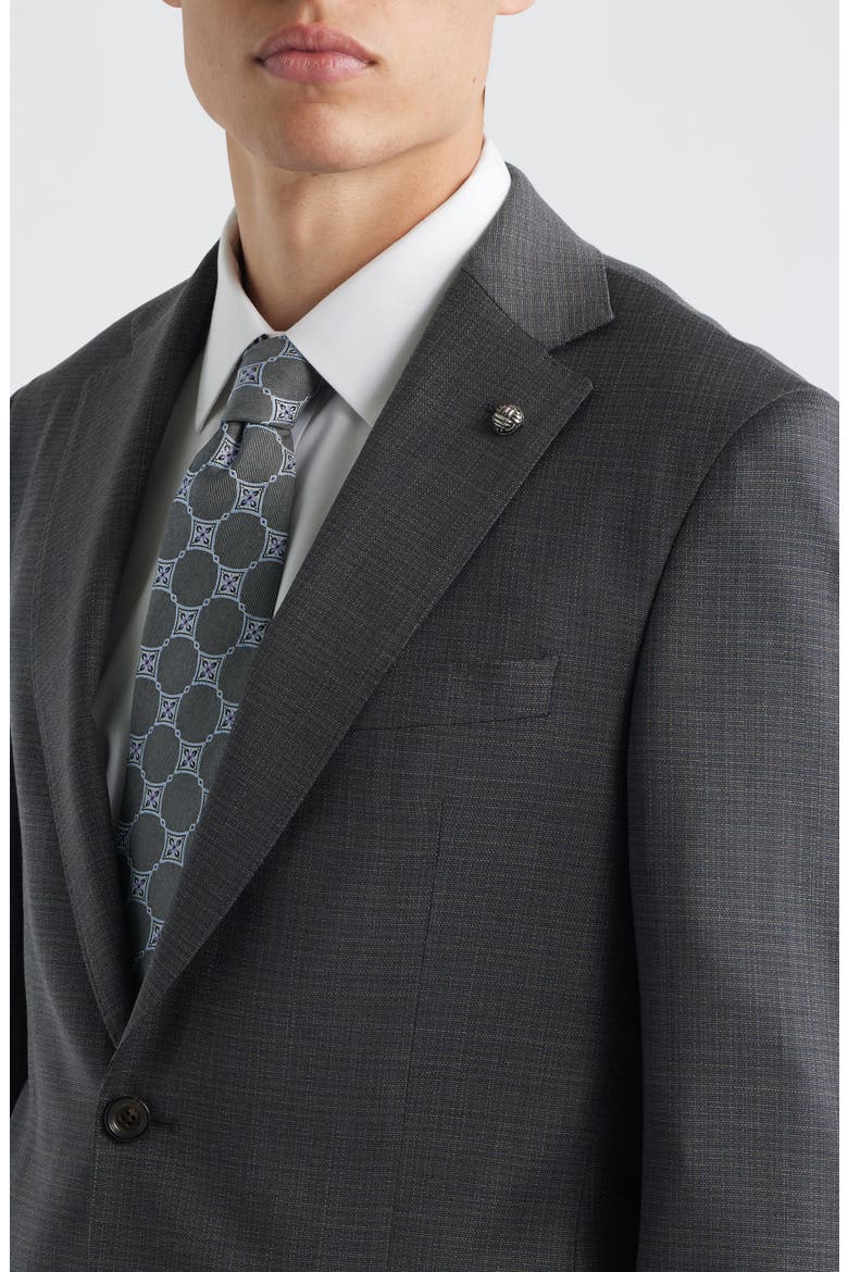 Esprit Contemporary Fit Charcoal Grey Slub Super 120s Wool Suit, Alternate, color, GREY