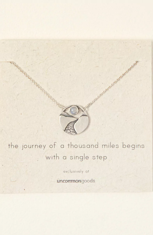 Uncommon Goods Follow Your Own Path Necklace In Silver