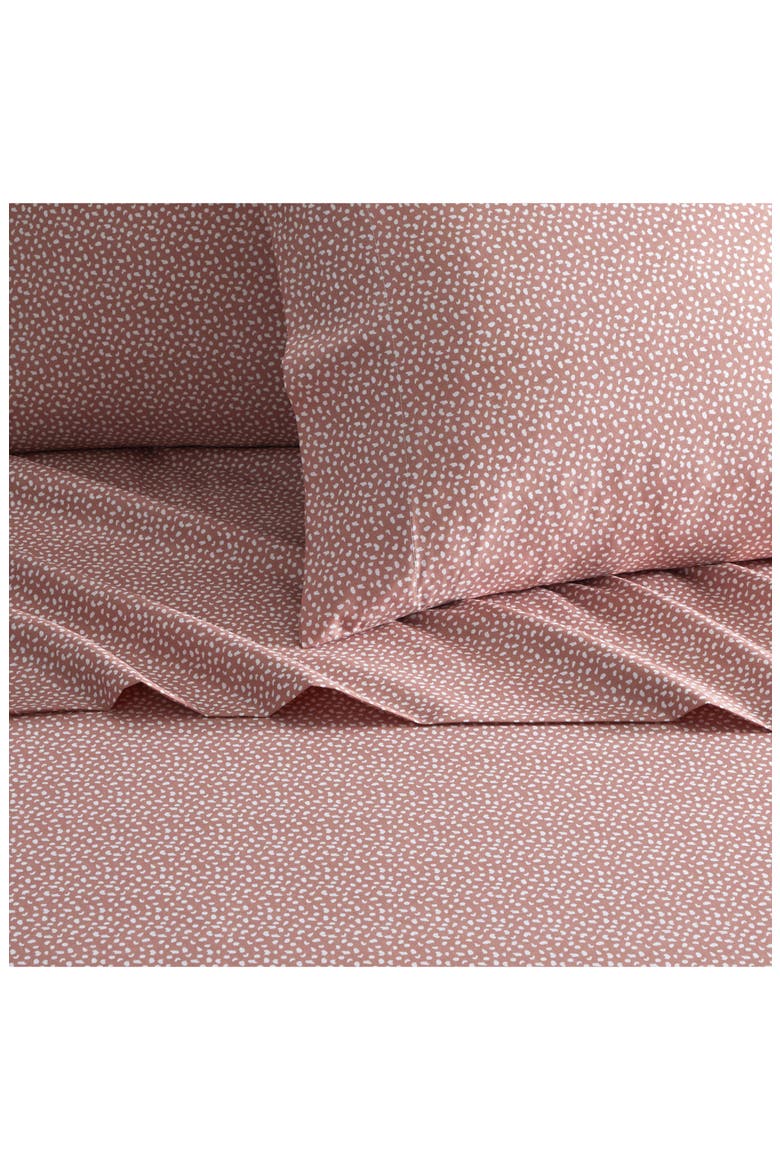 Reuben Spotted Sheet Set, Alternate, color, BLUSH