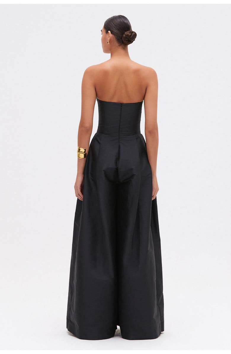 PatBO Taffeta Bloom Jumpsuit, Alternate, color, Black