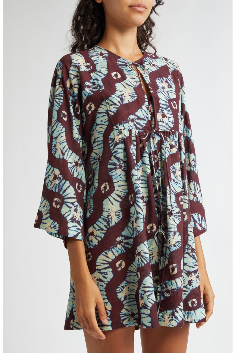 Rainn Cotton Blend Cover-Up Dress, Alternate, color, PIETRA