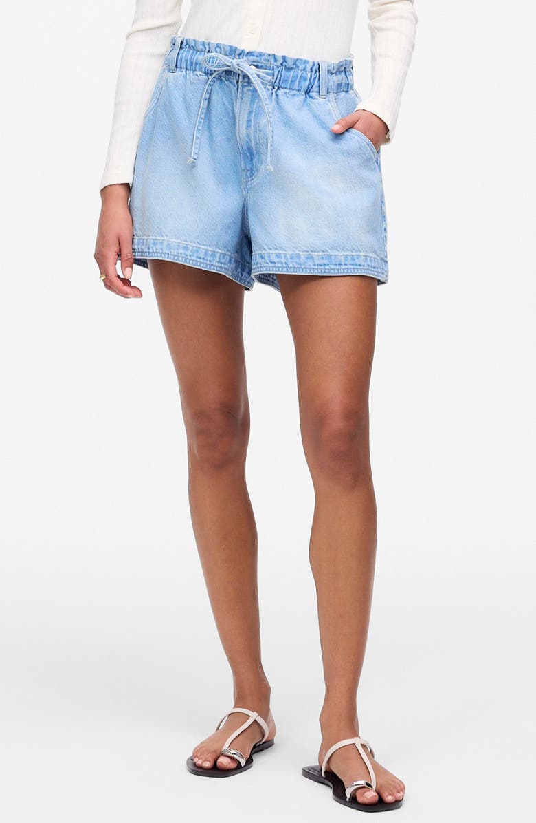 Madewell Pull-On Denim Shorts, Main, color, Kelleyville Wash
