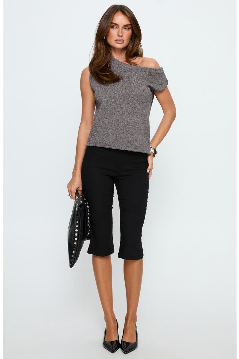 Ashfield One-Shoulder Knit Top, Alternate, color, DARK GREY
