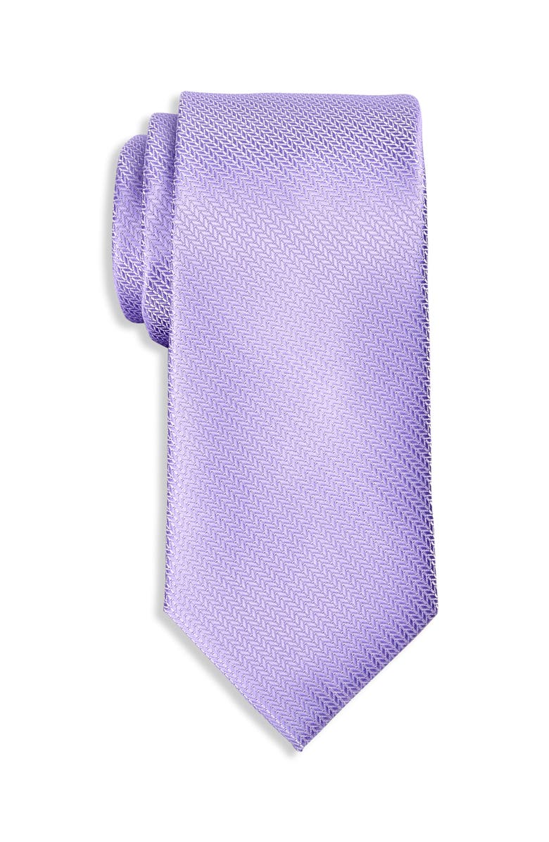 Oak Hill by DXL Big & Tall  Textured Tie, Main, color, Purple