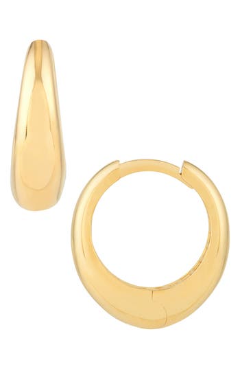 HAWLEY ST HAWLEY ST 14K GOLD ELONGATED HOOP EARRINGS