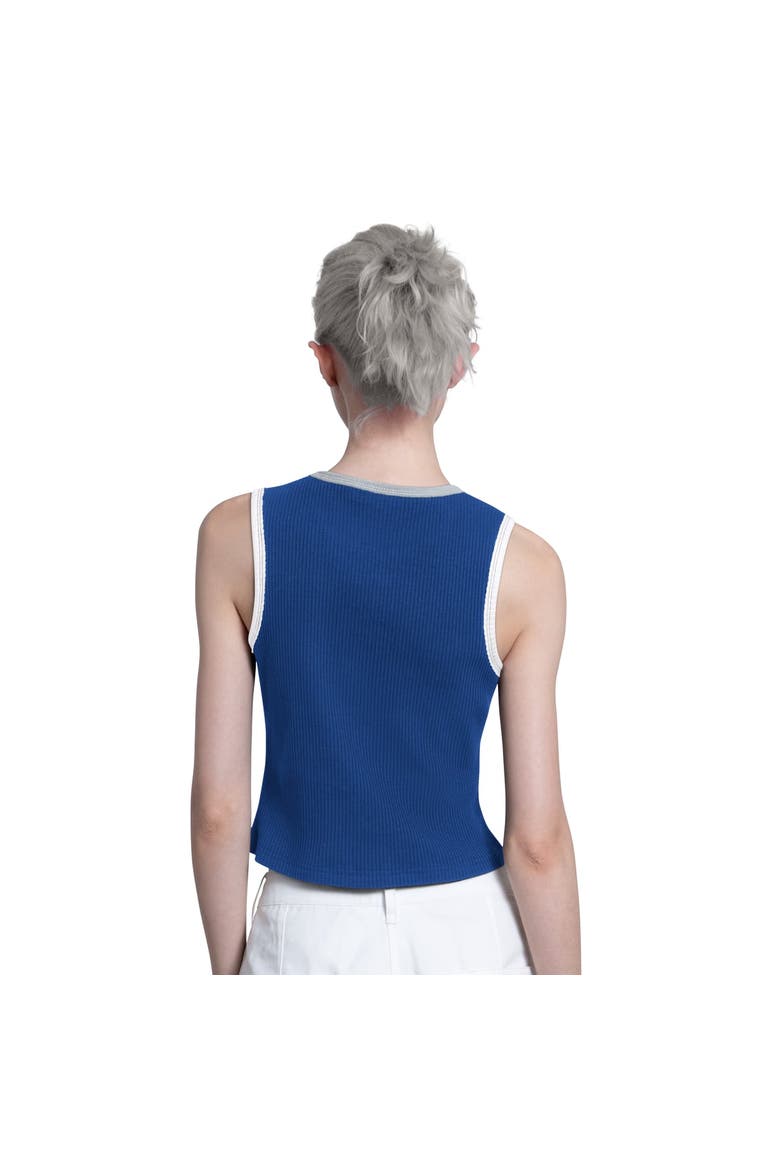Women's Starter  Royal Los Angeles Dodgers Cooperstown Play the Ball Cropped Tank Top, Alternate, color, Royal