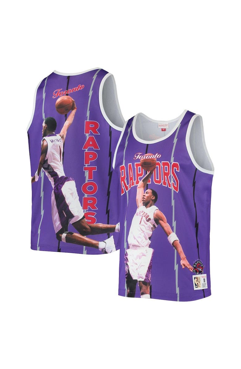 Mitchell & Ness Men's Mitchell & Ness Tracy McGrady Purple Toronto Raptors Hardwood Classics Player Tank Top, Main, color,
