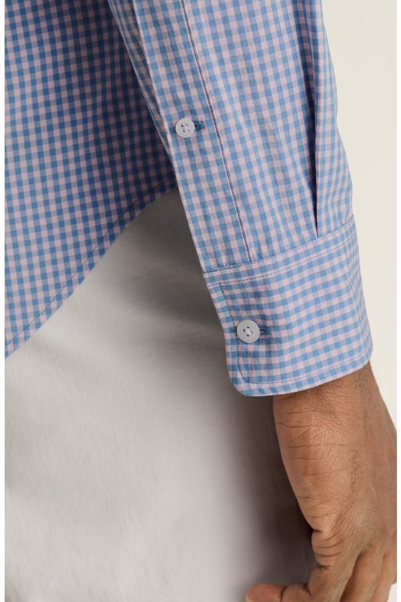 Raliegh Slim Fit Gingham Check Button Down Shirt, Alternate, color, BLUE/ PINK