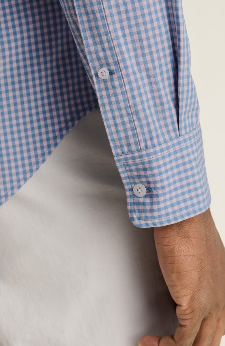 Bonobos Raliegh Slim Fit Gingham Check Button Down Shirt, Alternate, color, Blue/ Pink
