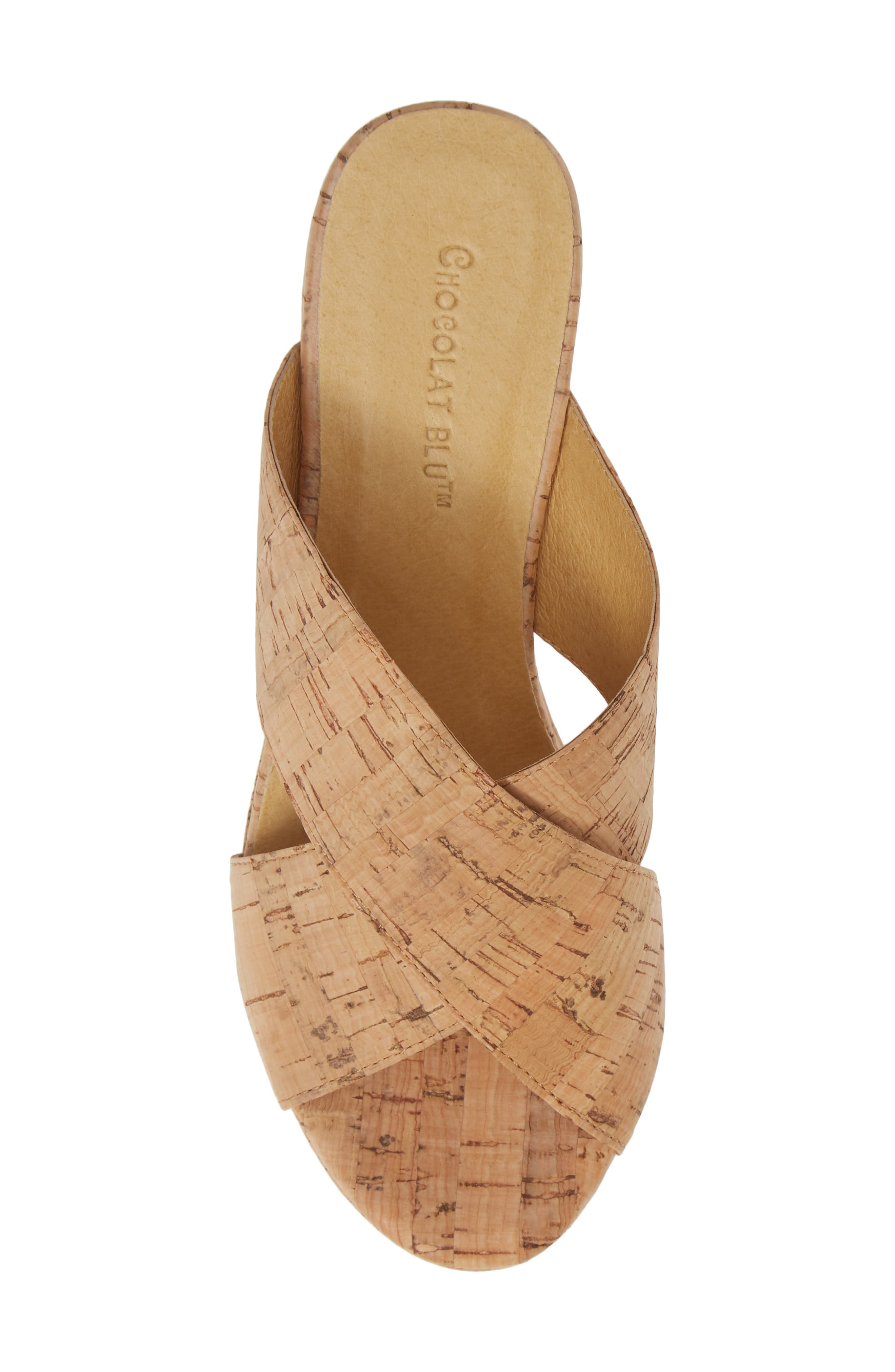 Chocolat Blu Wayland Platform Wedge Slide Sandal, Alternate, color, Cork