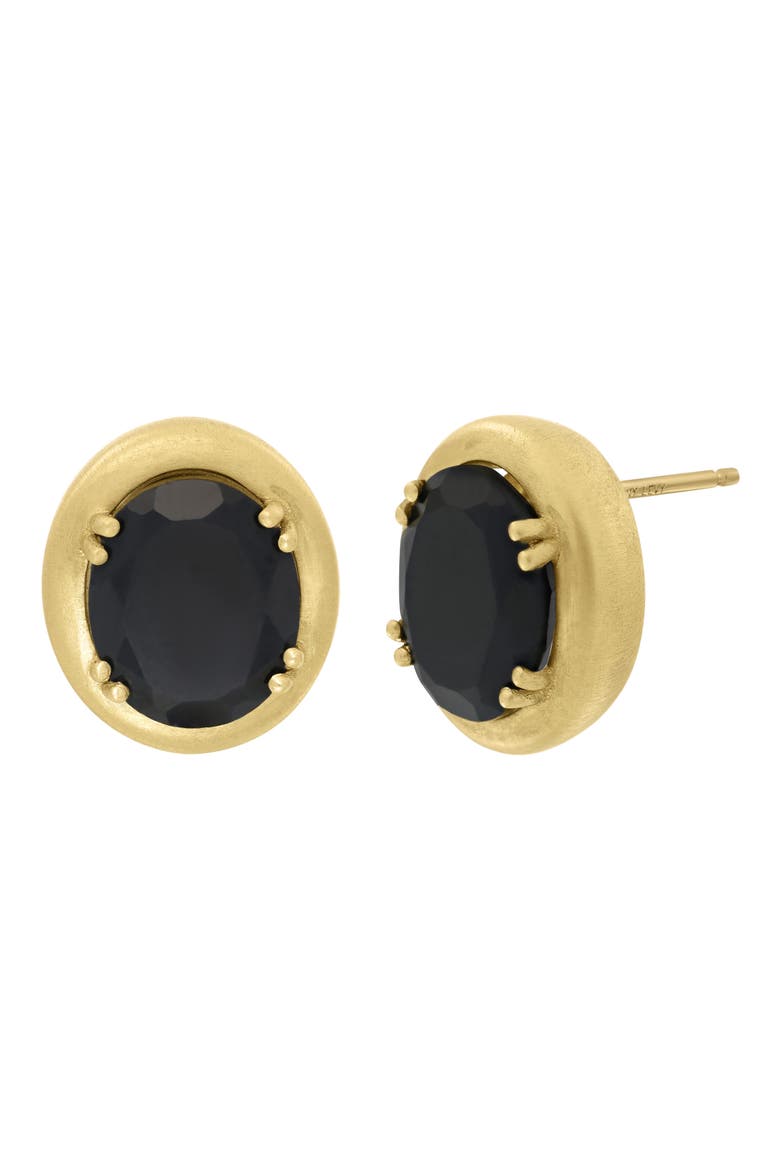 El Mar Oval Sapphire Stud Earrings (Nordstrom Exclusive), Main, color, 18KY