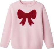 Mia Belle Girls Sweet Bow Knit Sweater