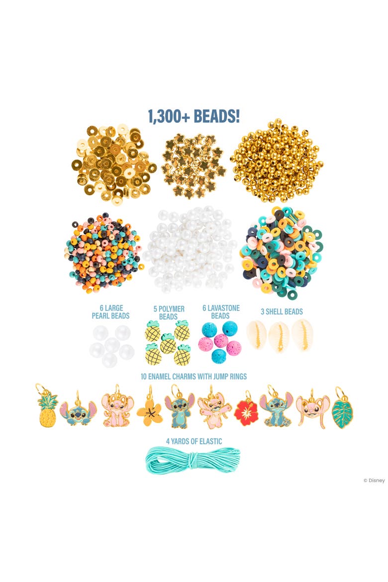 Disney Stitch Diy Jewelry Design Kit, Craft & Make 10 Bracelets, Alternate, color, Multicolored