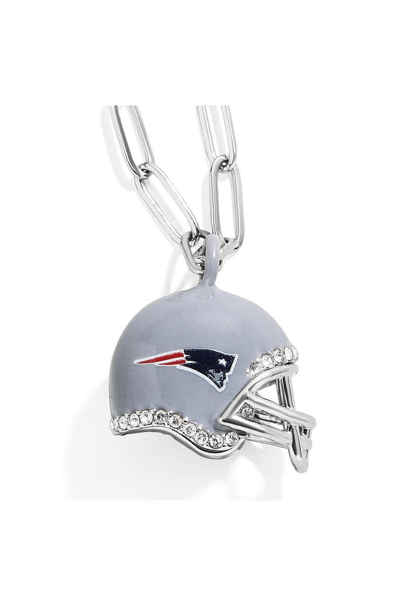 BaubleBar Women's BaubleBar New England Patriots Helmet Charm Necklace, Main, color,