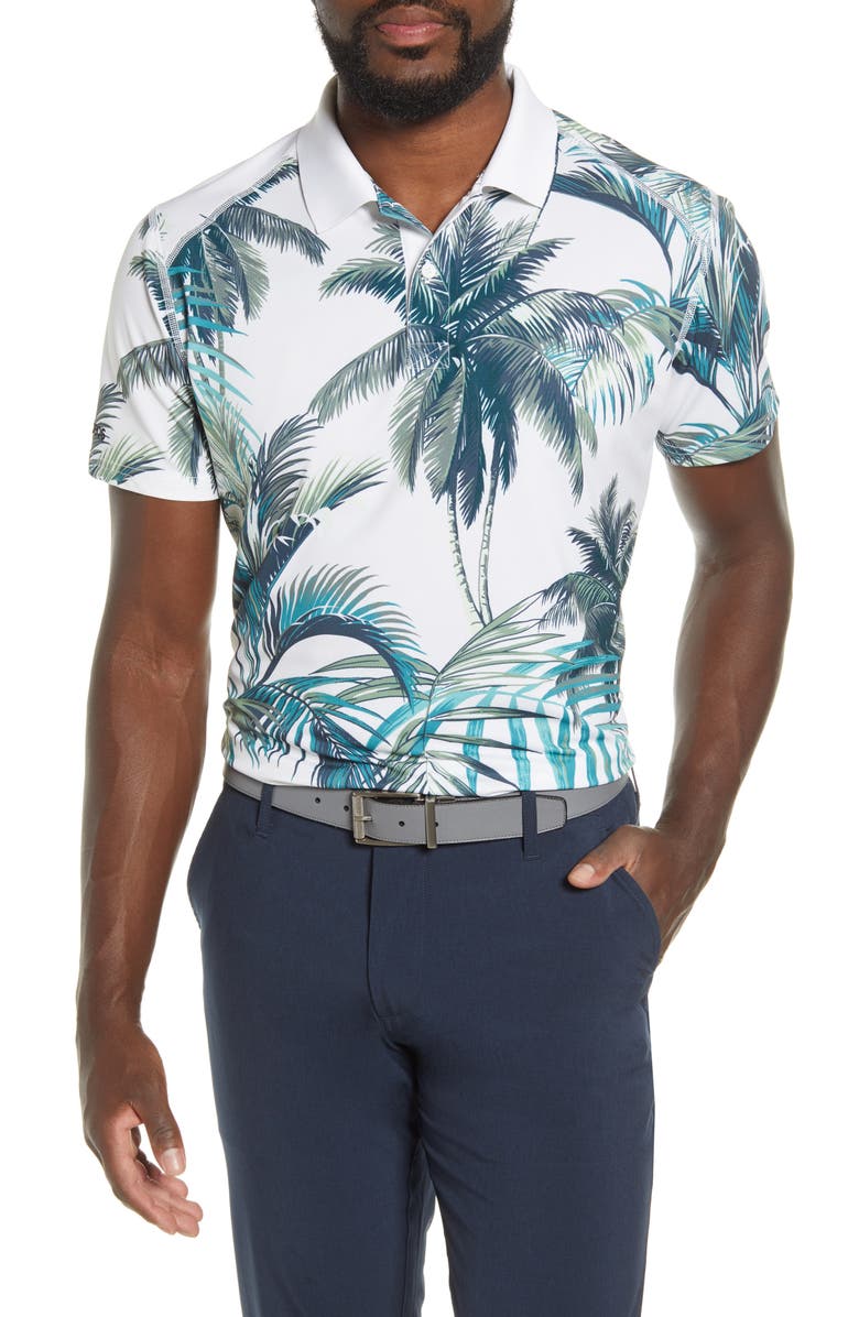 Bonobos The M-Flex Slim Fit Palm Print Piqué Golf Polo, Main, color,