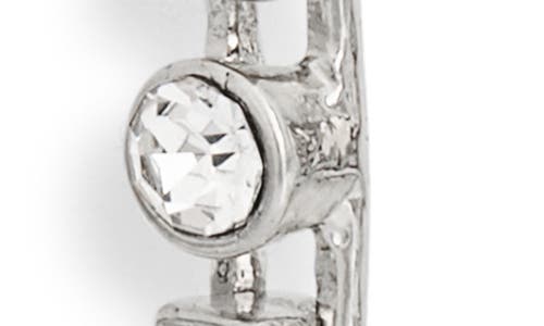 Cz By Kenneth Jay Lane Four-tier Drop Clip-on Earrings In Silver/crystal