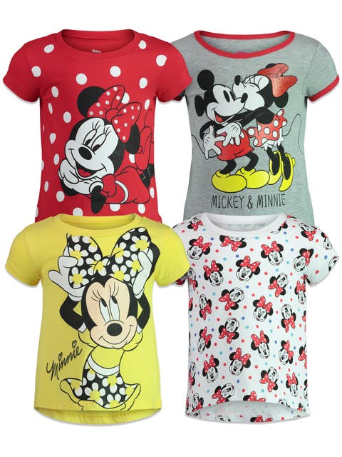 Minnie Mouse Mickey Mouse & Friends 4-Pack T-Shirts (Toddler, Little Kid & Big Kid)