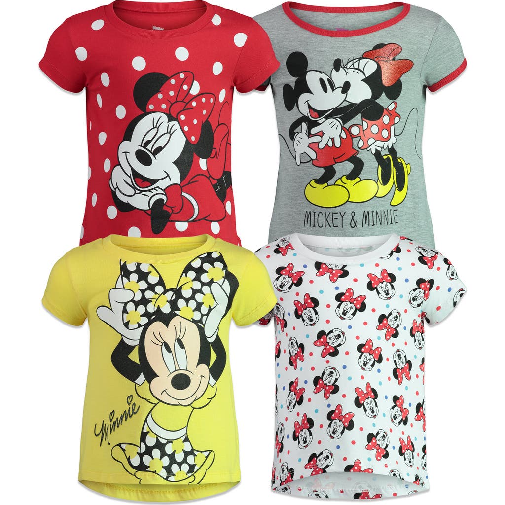 Disney Minnie Mouse Mickey Mouse & Friends 4-pack T-shirts In Multi