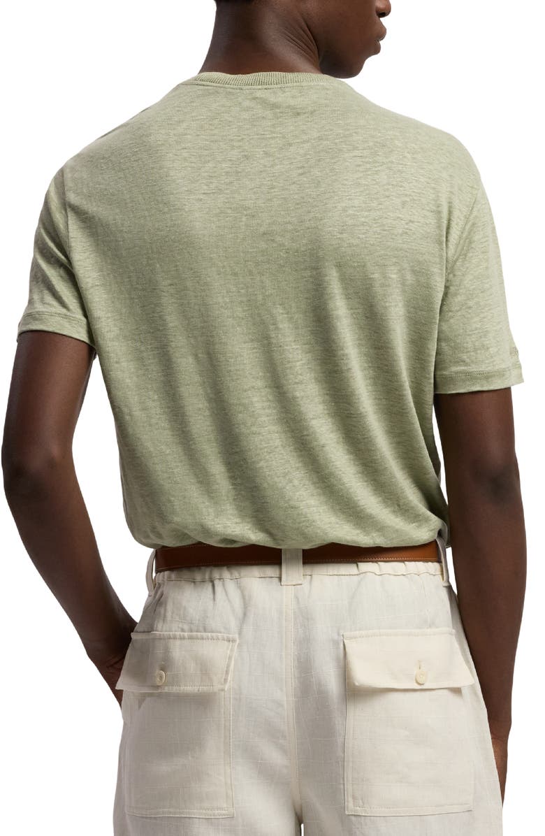 Ralph Lauren Purple Label Linen Jersey Pocket T-Shirt, Alternate, color, Cactus Green