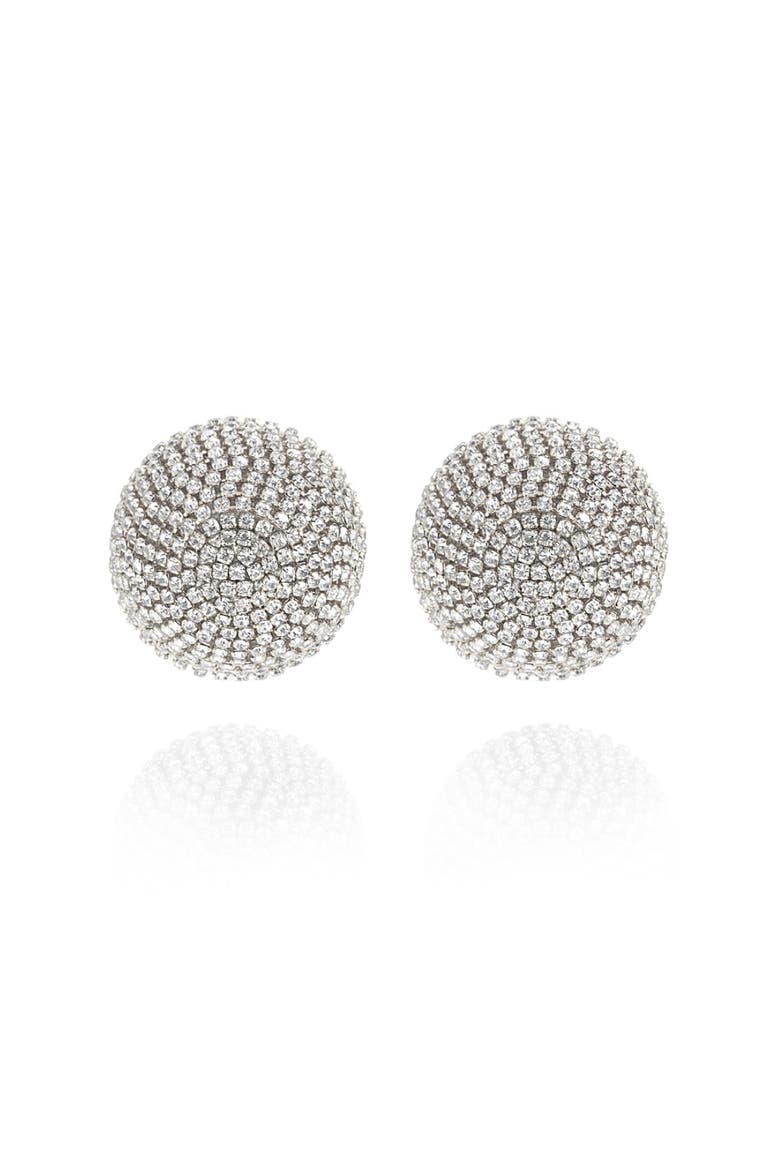 Gaia Glam Midi Earrings, Main, color, Silver Sheen