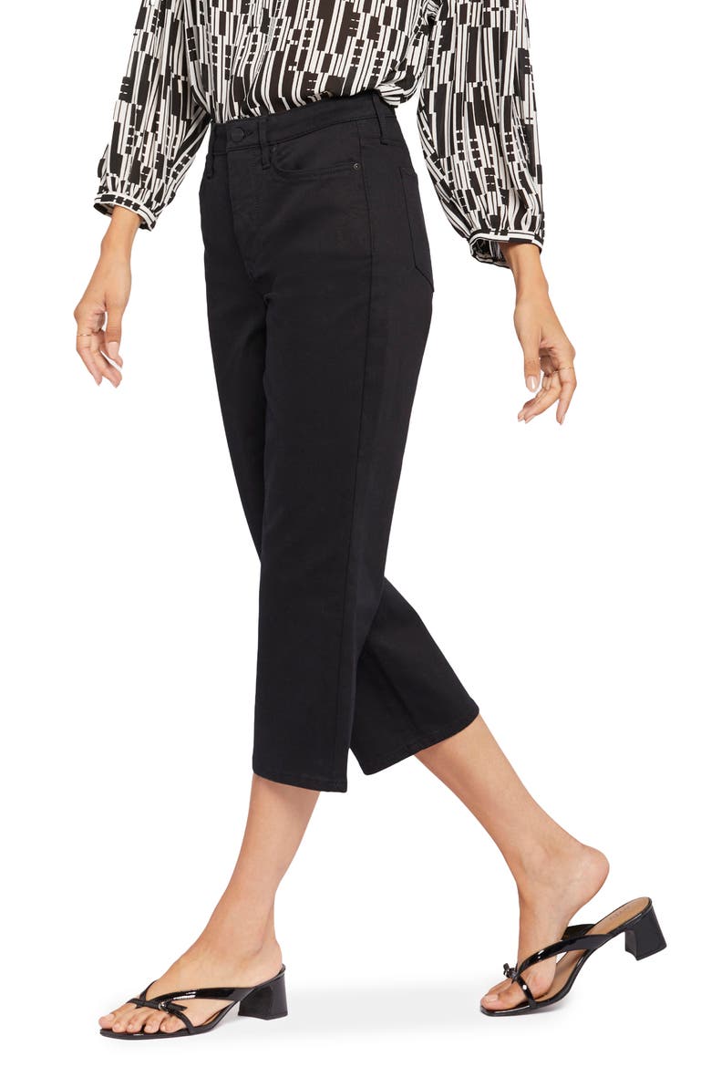 Joni High Waist Relaxed Capri Jeans, Alternate, color, BLACK