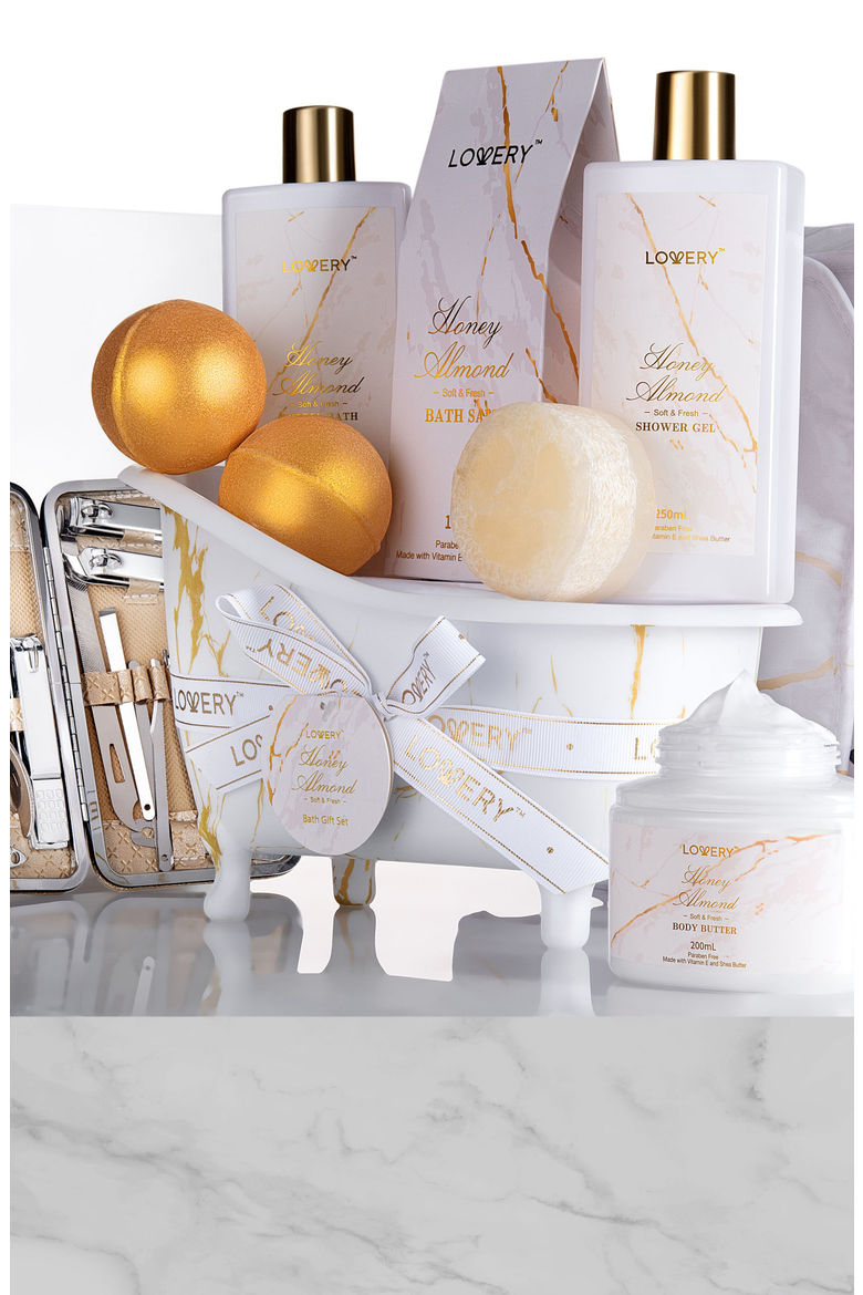 31pc Aromatherapy Self Care Kit, Alternate, color, White / Gold