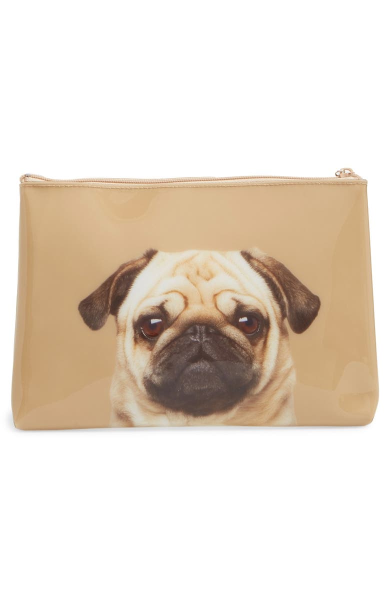 Catseye London Large Pug Zip Pouch, Alternate, color,
