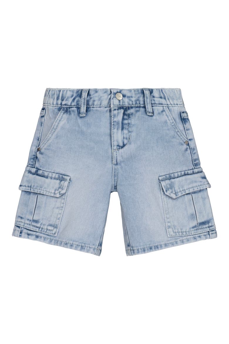 Kids' Kai Cargo Denim Shorts, Main, color, BLEACH WASH 125