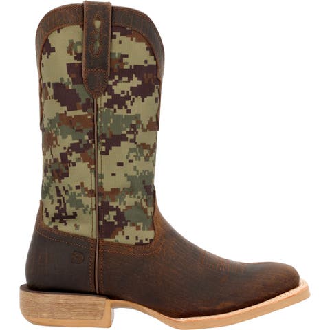 Green Digi Camo Western Boot