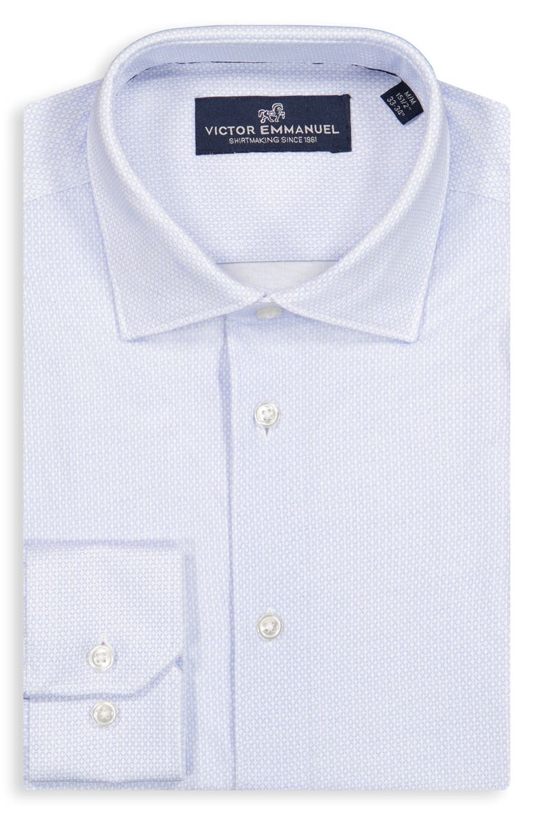 Victor Emmanuel Modern Fit Geometric Print Comfort Stretch Knit Dress Shirt, Alternate, color, 