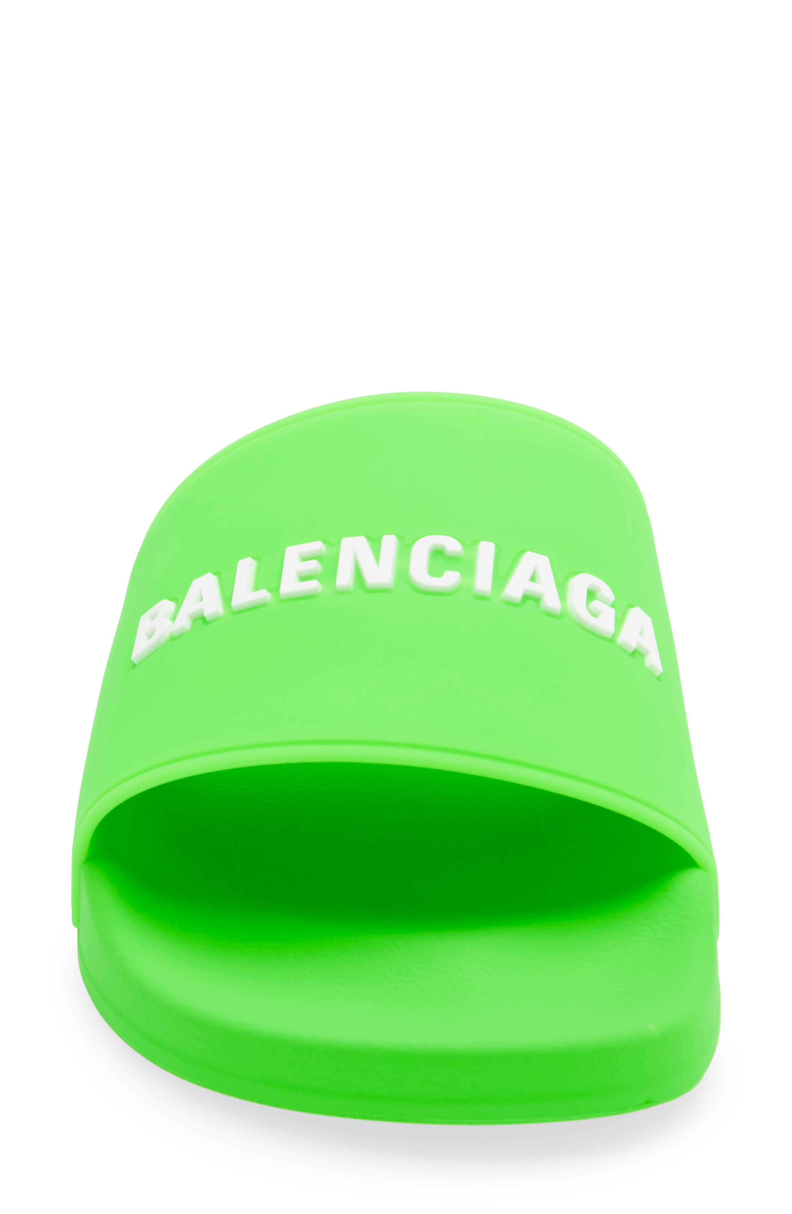 Balenciaga Logo Slide Sandal, Alternate, color, 