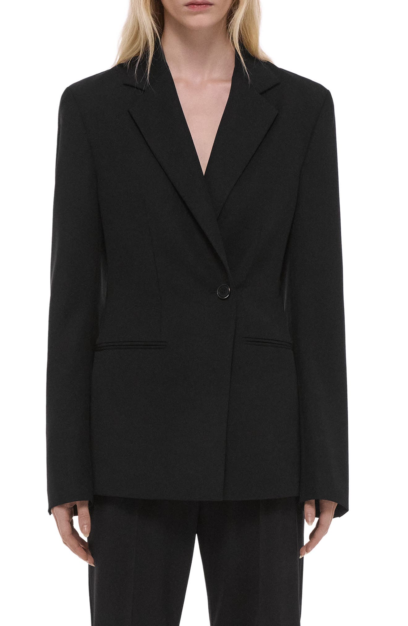 Cutaway Wool Blazer
