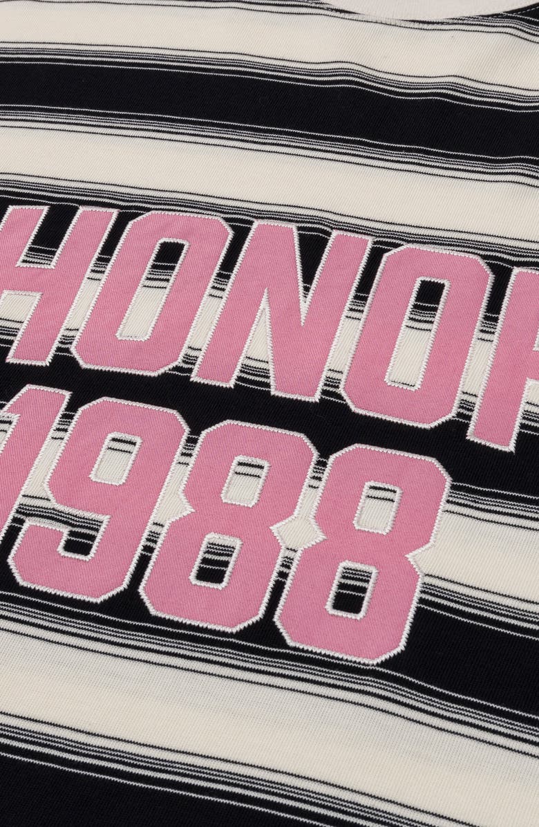 HONOR THE GIFT 1988 Logo Appliqué Box Stripe T-Shirt, Alternate, color,