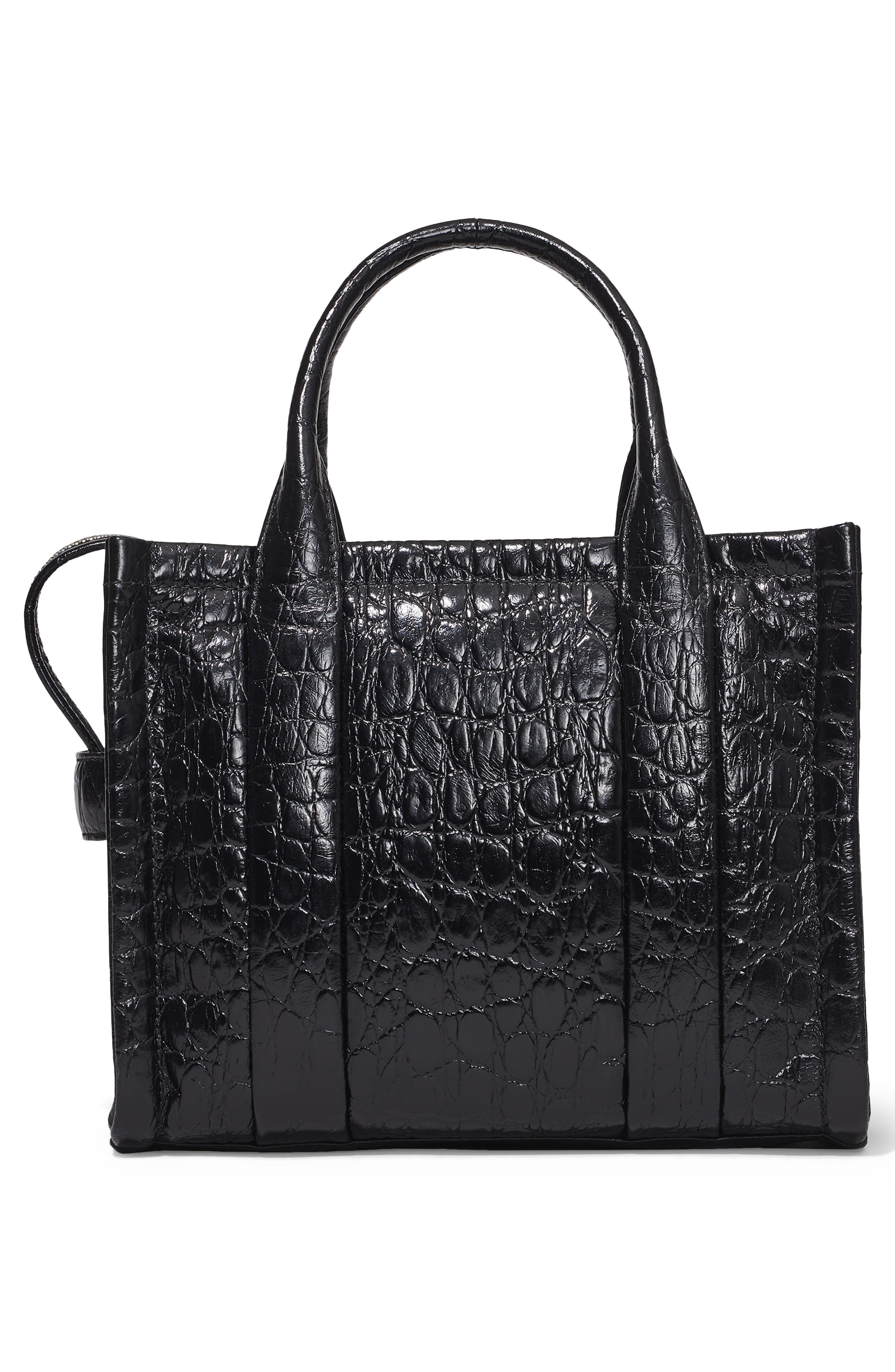 Marc Jacobs The Mini Croc Embossed Leather Tote, Alternate, color, 
