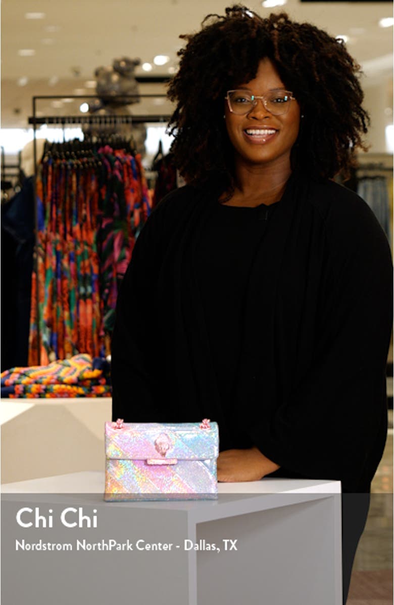 Mini Kensington Glitter Crossbody Bag, sales video thumbnail