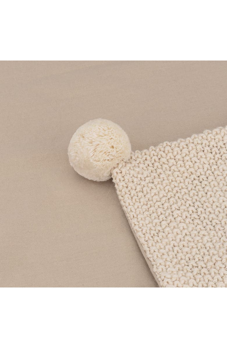 CRANE BABY Organic Cotton Lovey Baby Blanket, Alternate, color, Beige