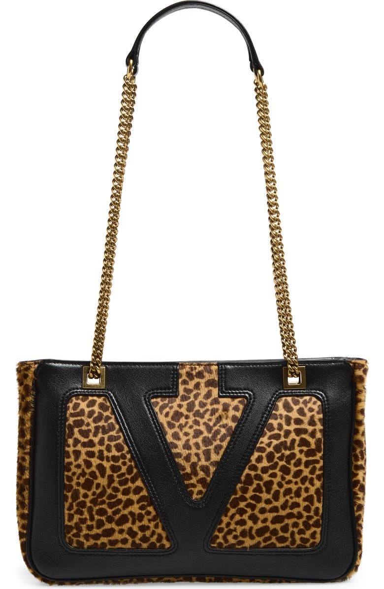 Valentino Garavani Small Viva Superstar Calf Hair Tote, Main, color, Tan