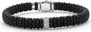 LAGOS Black Caviar Pavé Diamond Station Bracelet