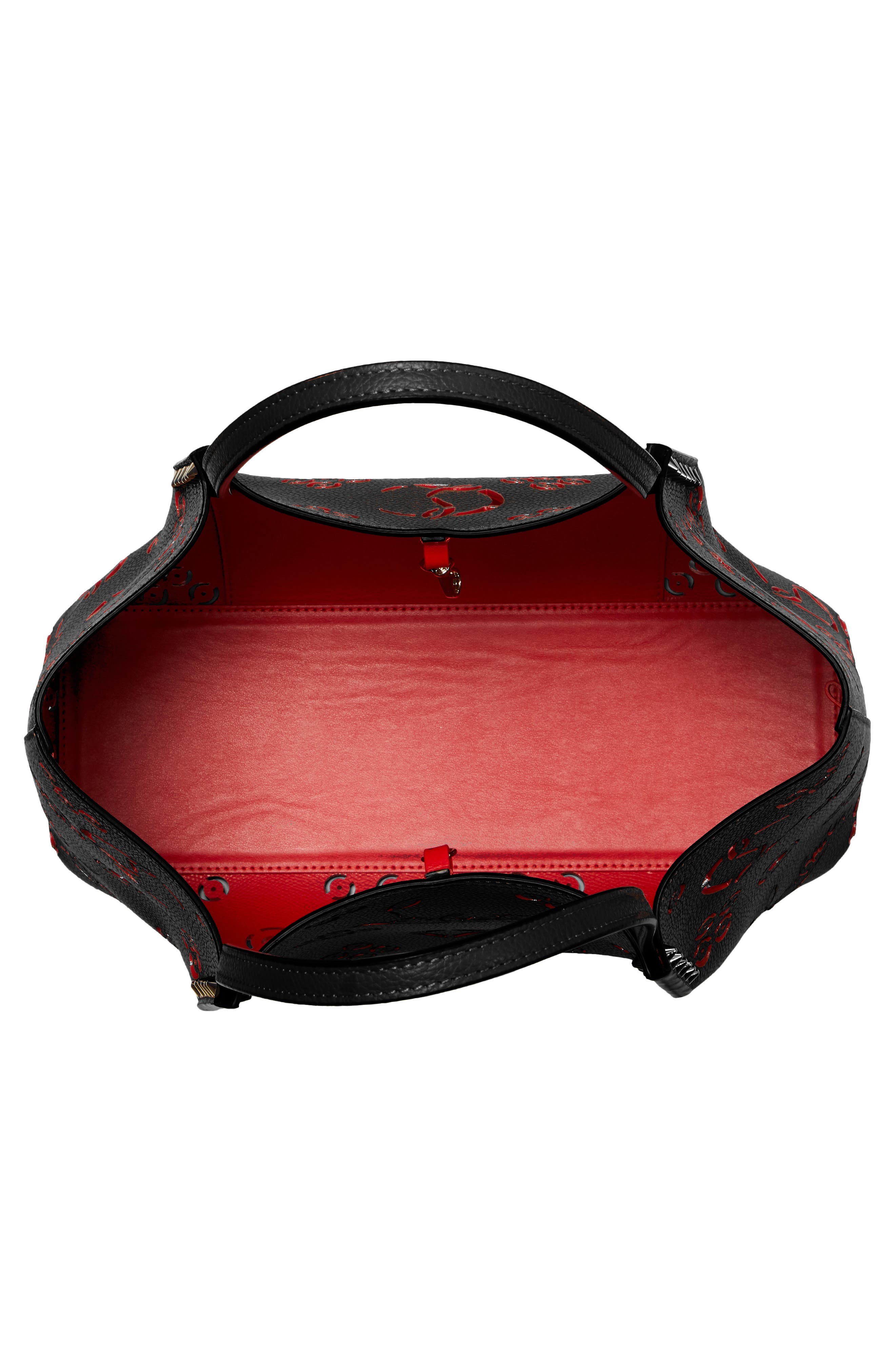Christian Louboutin Small Cabarock Loubinthesky Perforated Leather Tote, Alternate, color, 