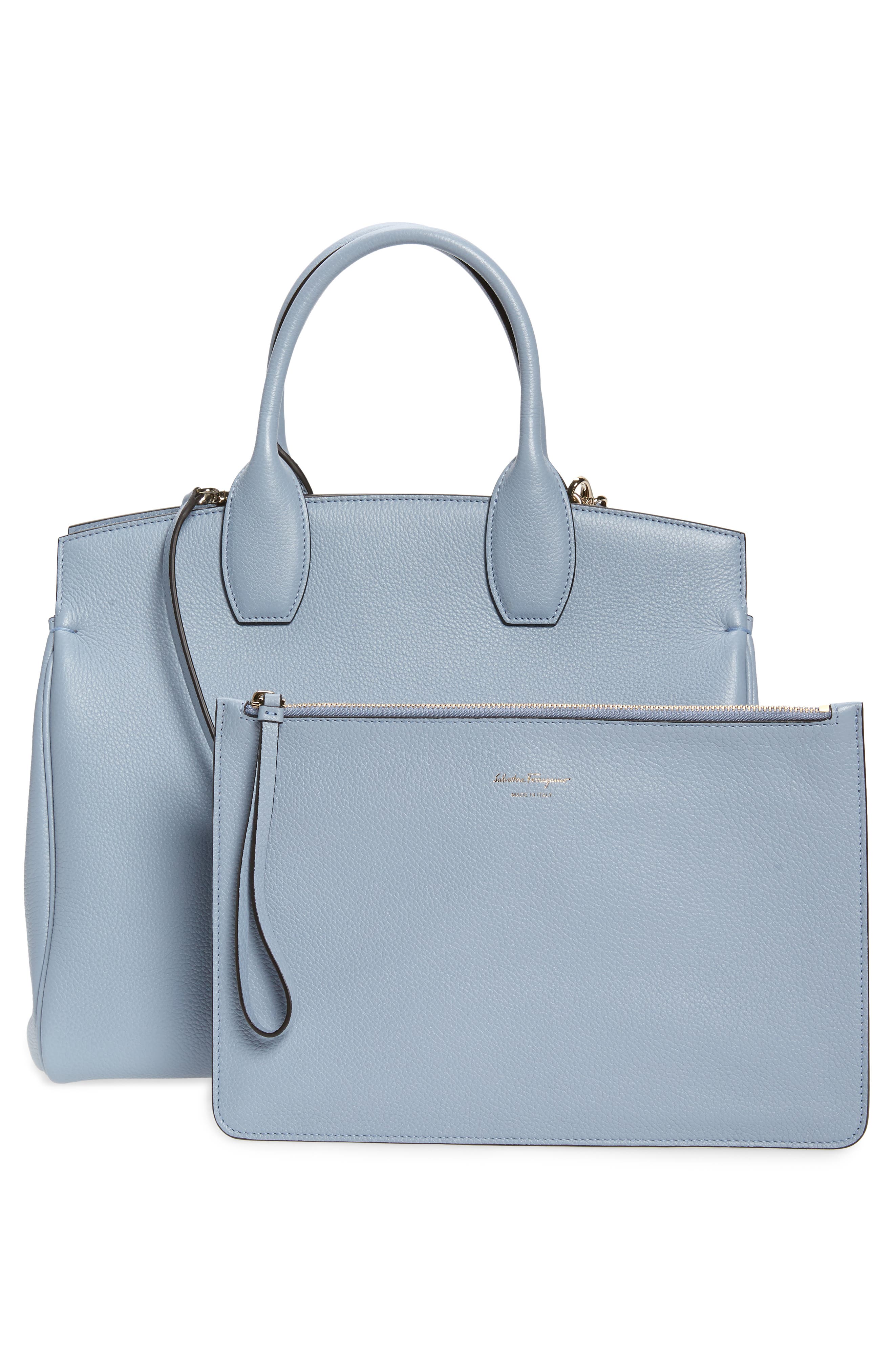 FERRAGAMO Salvatore Ferragamo The Studio Leather Top Handle Bag, Alternate, color, 