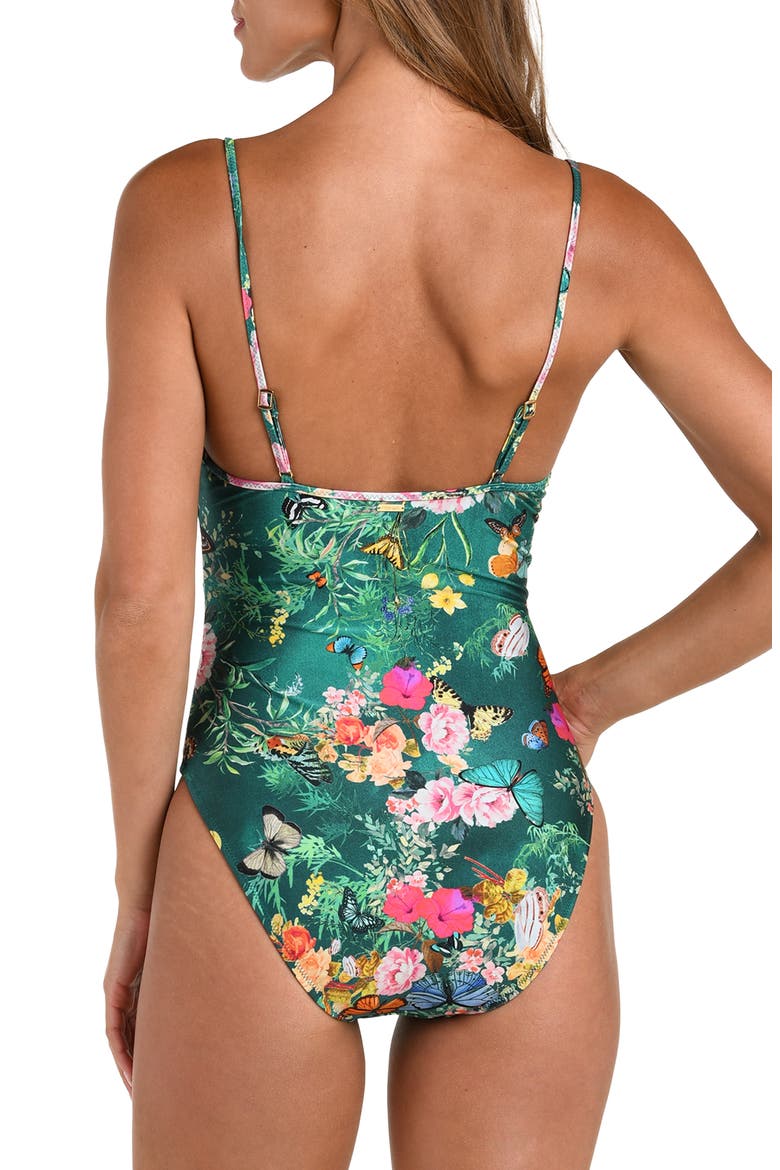 Lilou Print One-Piece Swimsuit, Alternate, color, GREEN MULTI
